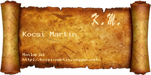 Kocsi Martin névjegykártya